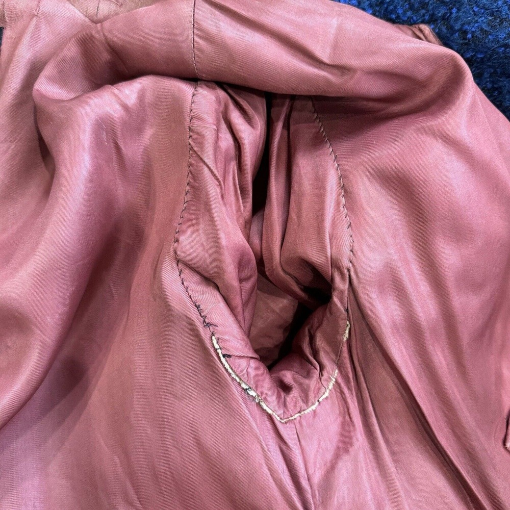 Vintage Blue Textured Coat 60s 70s Size S/M - Picture 12 of 16